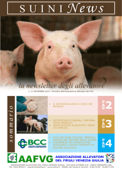 Newsletter SUINI NEWS DI NOVEMBRE 2014
