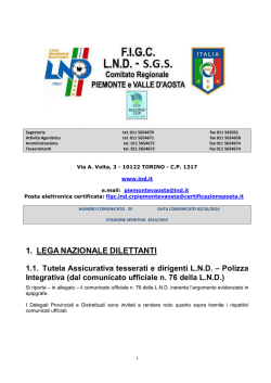 1. LEGANAZIONALE DILETTANTI