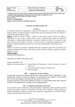 Capitolato protocollo sanitario