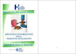 OPUSCOLO INFORMATIVO PER IL PAZIENTE DIALIZZATO