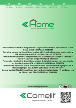 manuale pdf - COMELIT SpA