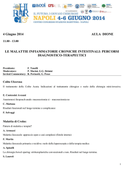 PROGRAMMA PRELIMINARE 24 MAGGIO