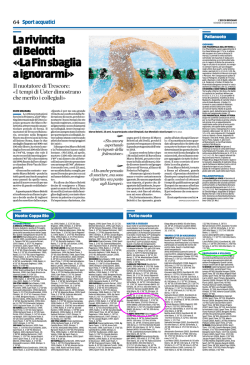 a Gussago Nuoto: Coppa Rio - seconda prova