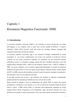 Capitolo 1: Risonanza Magnetica Funzionale: fMRI
