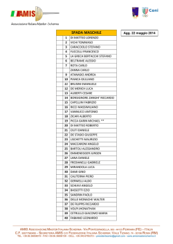 SPADA MASCHILE - Associazione Italiana Master Scherma