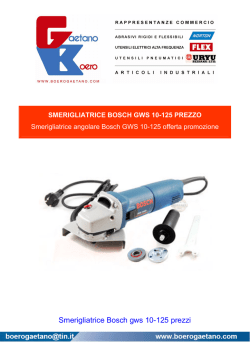 Smerigliatrice Bosch gws 10-125 prezzi