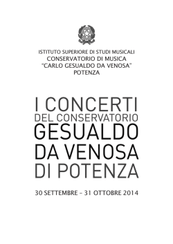 Librino concerti 2014 - Conservatorio Gesualdo da Venosa