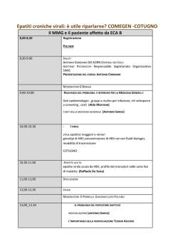 Epatiti croniche virali: &egrave; utile riparlarne? COMEGEN