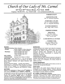 June 29, 2014 - Our Lady Of Mt Carmel Church