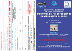 piegatura dei fili ortodontici ed applicazioni cliniche
