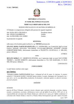 scarica la sentenza - Giurisprudenza delle imprese