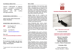 Articoli e bibliografia su supporto cartaceo