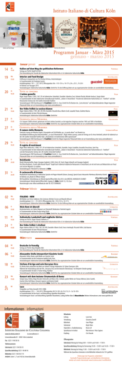 als PDF herunterladen - Italienisches Kulturinstitut K&ouml;ln