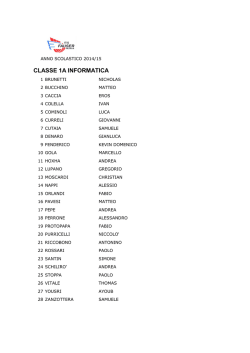 CLASSE 1A INFORMATICA
