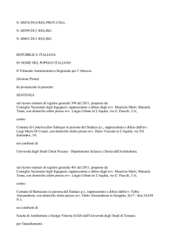 Sentenza TAR_22_05_2014 - Ordine degli Ingegneri della