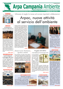 Magazine Arpa Campania Ambiente n. 19 del 15 ottobre 2014