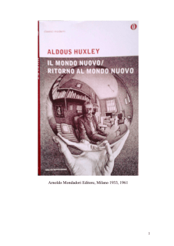 RITORNO AL MONDO NUOVO - Aldous Huxley