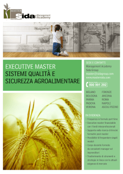 executive master sistemi qualit&agrave; e sicurezza