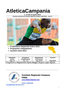 Calendario estivo 2014