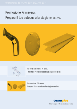 Promozione Primavera. Prepara il tuo autobus alla