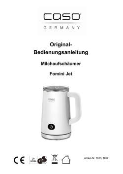 Original- Bedienungsanleitung Milchaufsch&auml;umer Fomini Jet