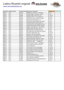 Listino ricambi Edilkamin Lou
