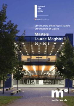 Masters - Universit&agrave; della Svizzera italiana