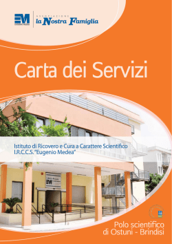 Carta dei Servizi - IRCCS Eugenio Medea