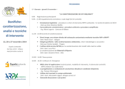 Programma bonifiche OGL ARPA - Ordine dei Geologi della