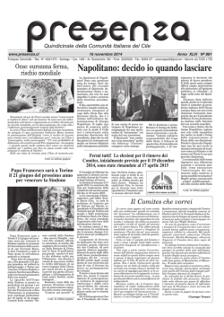 Scarica Presenza N&ordm; 881, 16 novembre 2014
