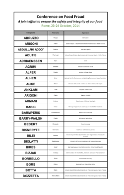 Conference on Food Fraud
