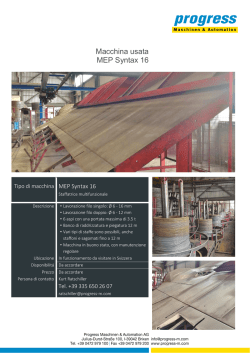 Macchina usata MEP Syntax 16