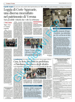 Pubblicazione avviso su quotidiano Corriere di Verona del 09.02.2014