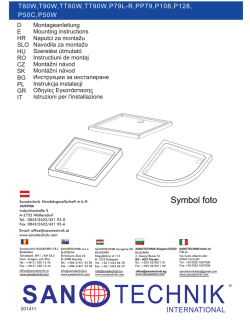 Mounting instructions for T80W,T90W,TT80W,TT90W