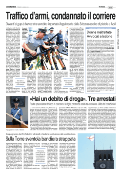 bito di droga&raquo;. Tre arrestati - Ordine degli Avvocati di Milano