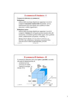 E-commerce/E-business - Dipartimento di Informatica