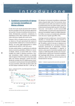 Il Mercato immobiliare della Provincia di Monza e Brianza