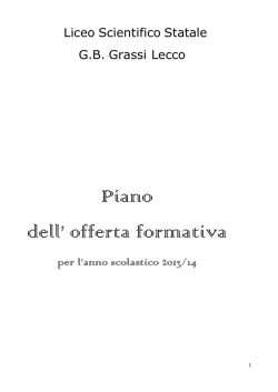 POF 2013-2014 - Liceo Statale GB Grassi