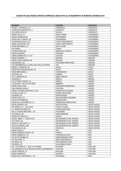 Elenco filiali bonifici domiciliati