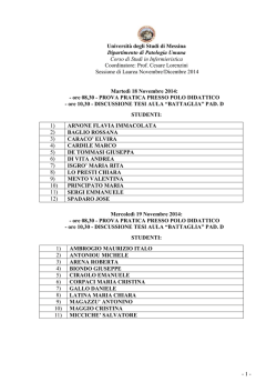 Commissioni Lauree Novembre Dicembre 2014 Studenti