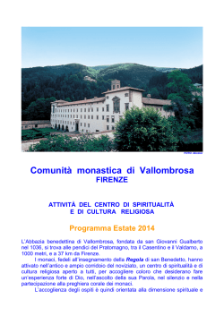 Programma Centro di Spiritualit&agrave; 2014