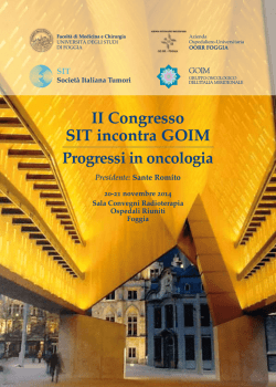 II Congresso SIT incontra GOIM - Agor&agrave; eventi e congressi Bari
