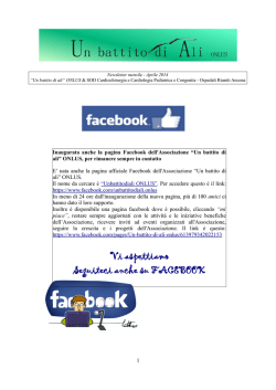 Aprile 2014 - UN BATTITO DI ALI