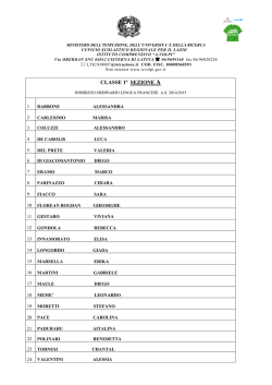 Elenco classi prime secondaria 2014-15