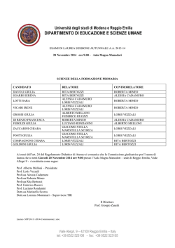 Universit&agrave; degli studi di Modena e Reggio Emilia