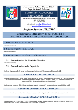 CU 45 SGS... - FIGC Comitato Regionale Emilia Romagna