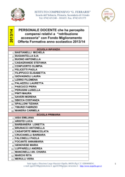 PERSONALE DOCENTE che ha percepito compensi