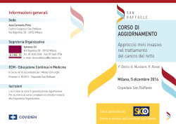 Programma scientifico - Ospedale San Raffaele
