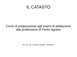 Dispense Catasto del 06/10/2014 - Collegio Periti Agrari Padova
