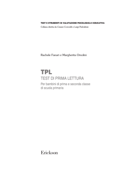 TPL - Test di prima lettura